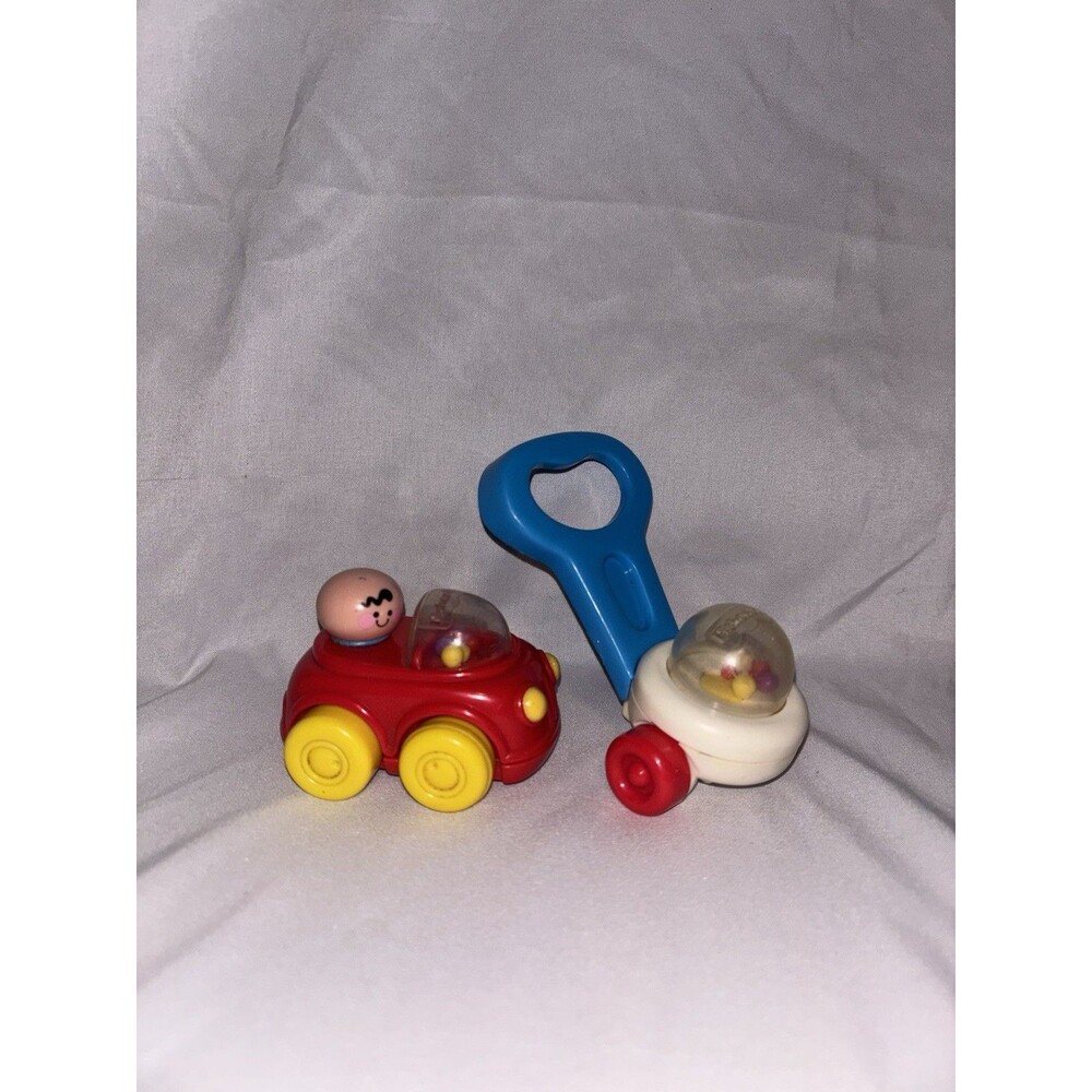 1996 Mcdonald’s Little Tykes Popper Car and Push Toy Miniatures Both Work